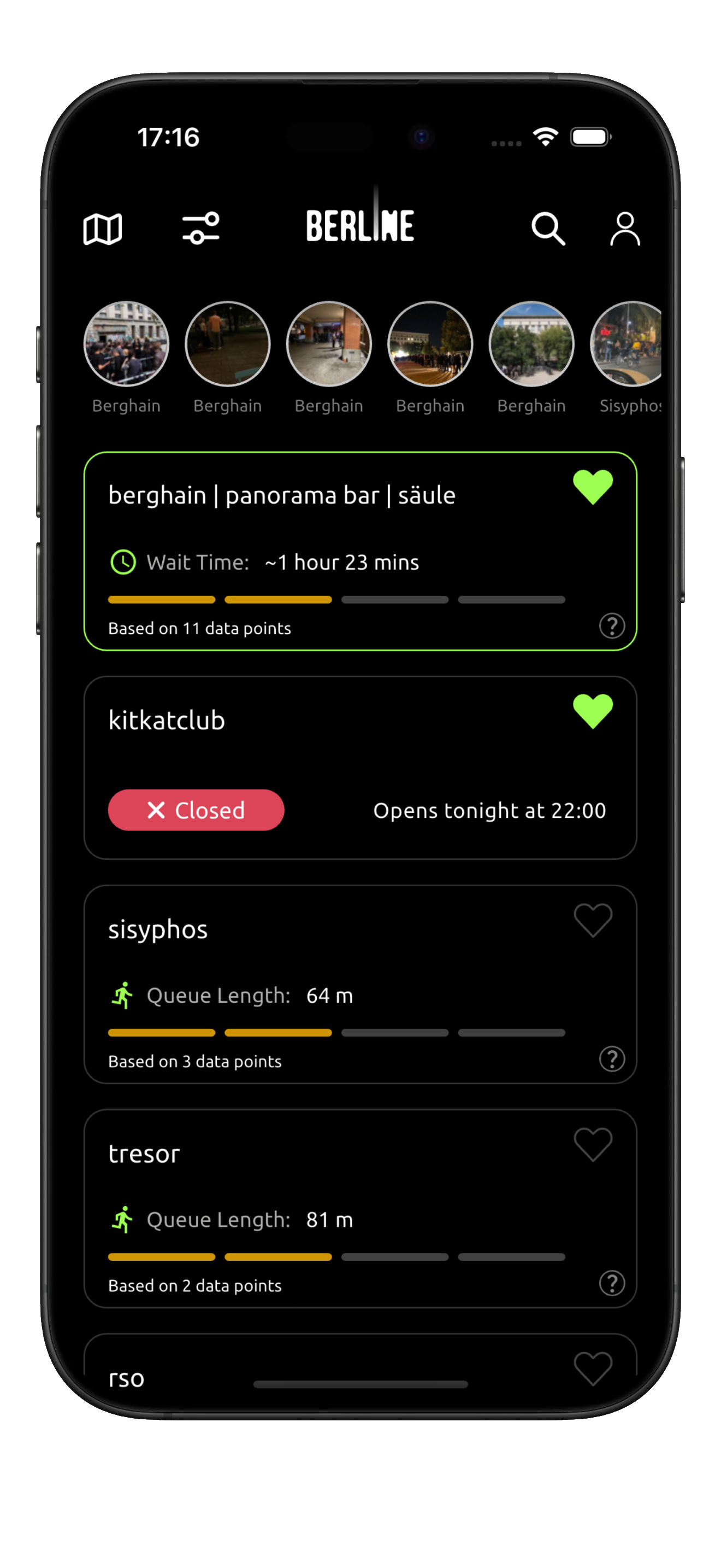 Berline app screenshot