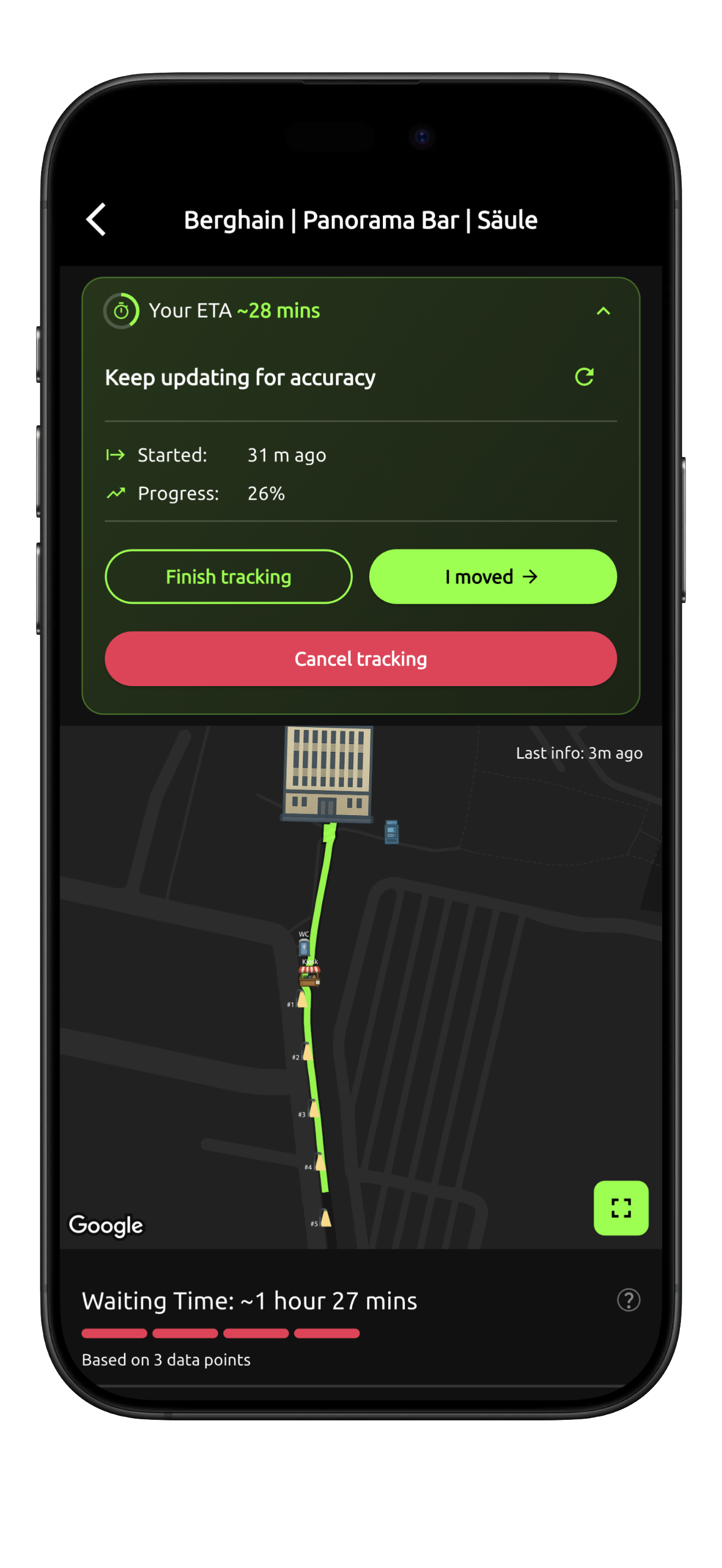 Track Your Wait screenshot